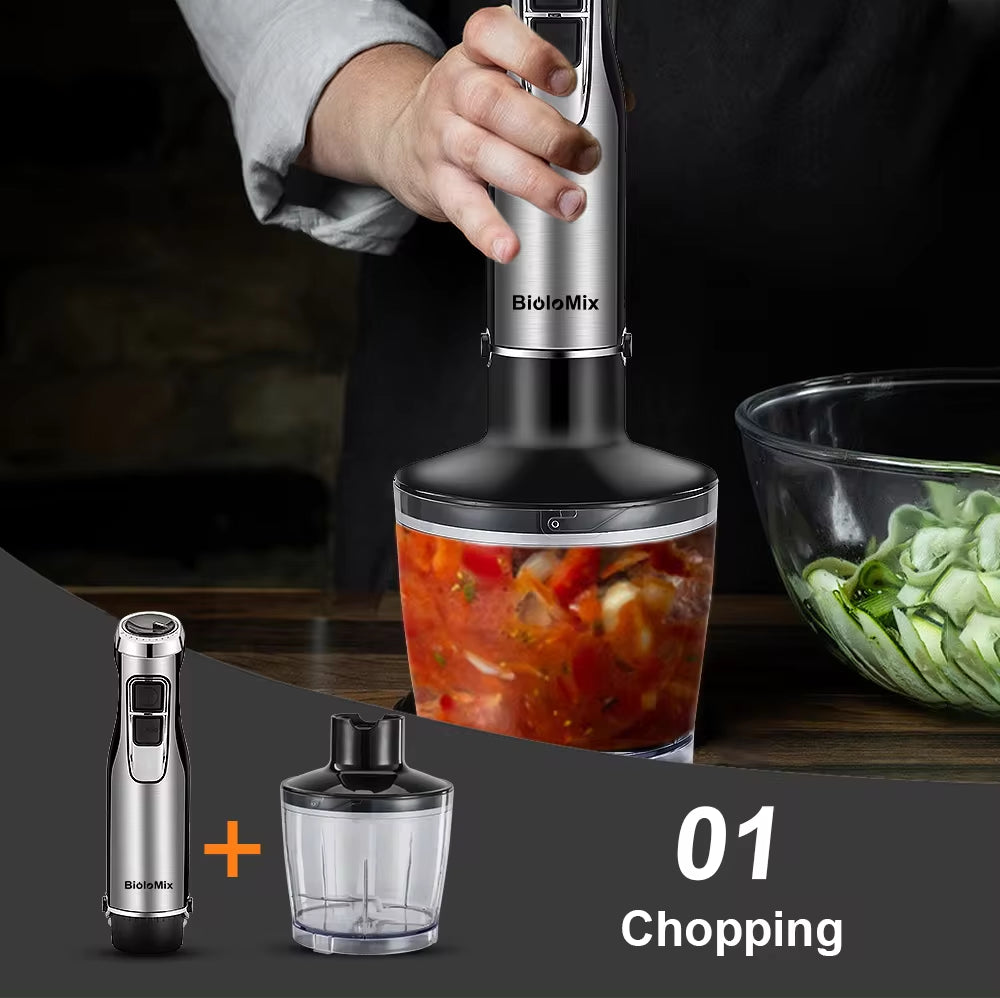Blend it all! 💪✨ Get the 4 in 1 High Power 1200W Immersion Blender with Chopper & Smoothie Cup! Perfect for all your kitchen creations! 🥤🥗 #KitchenGadgets #SmoothieLove