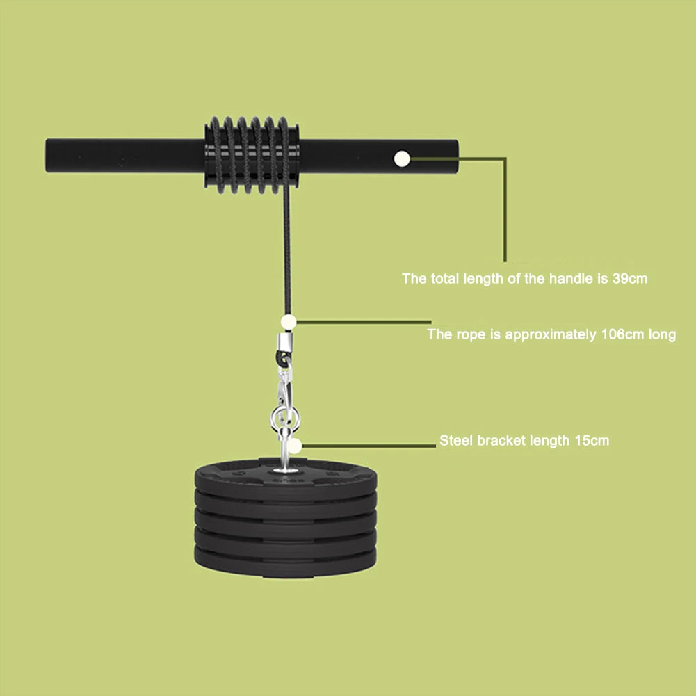 Wrist Trainer Pulldown Bar Thickened Sponge Grip Forearm Muscle Strength Workout Bar Bodybuilding Portable Fitness Equipment