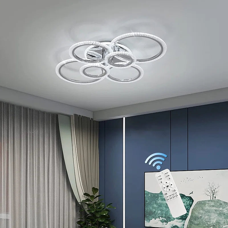Elora 6-Light 80Cm Acrylic LED Flush Mount