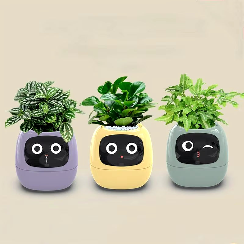 Transform Your Plant Care with Ivy Smart Planter: 49+ Engaging Expressions, 7 Smart Sensors, and AI Technology!