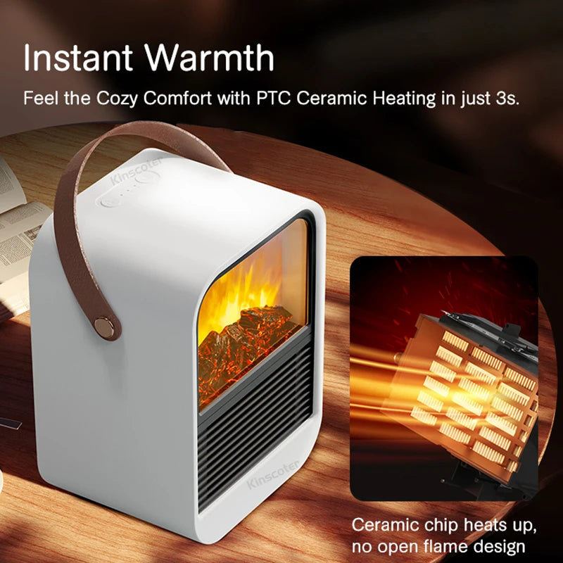 Cozy Up with Our Portable Electric Fireplace Heater & Blower Fan for Ultimate Home Comfort