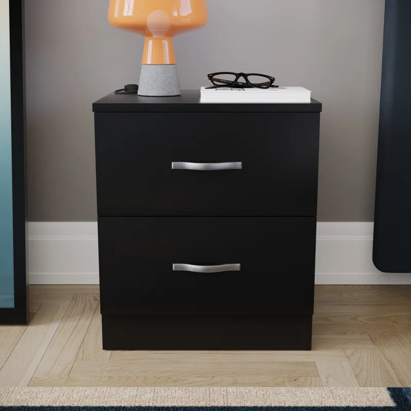 Maybery 2 Drawer Bedside Table, Bedroom Storage Cabinet