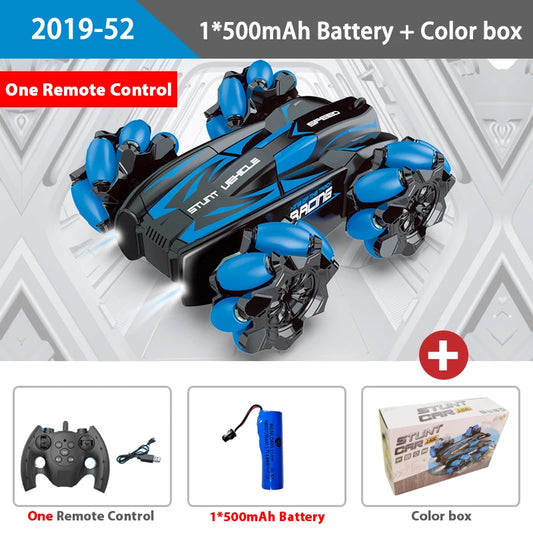 Wltoys F1 Drift RC Car - LED Lights, Music, 2.4G Gesture Control, 4WD Stunt Car for Kids
