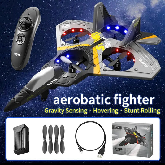 V17 2.4G Remote Control Fighter Plane - EPP Foam Glider RC Drone for Kids - Perfect Gift for Young Aviators!