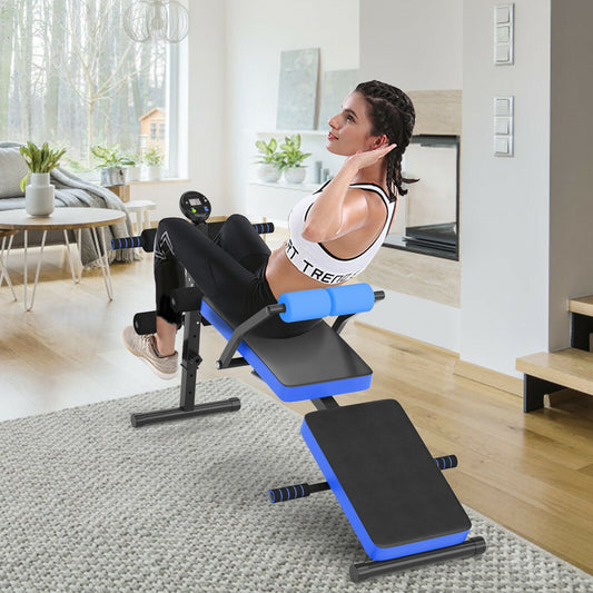 Adjustable Foldable Multi-Workout Weight Bench with LCD Display