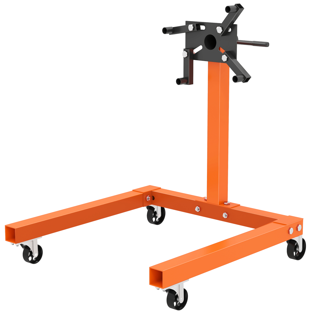 Premium 570kg Rotating Engine Stand with Adjustable Head & Wheels