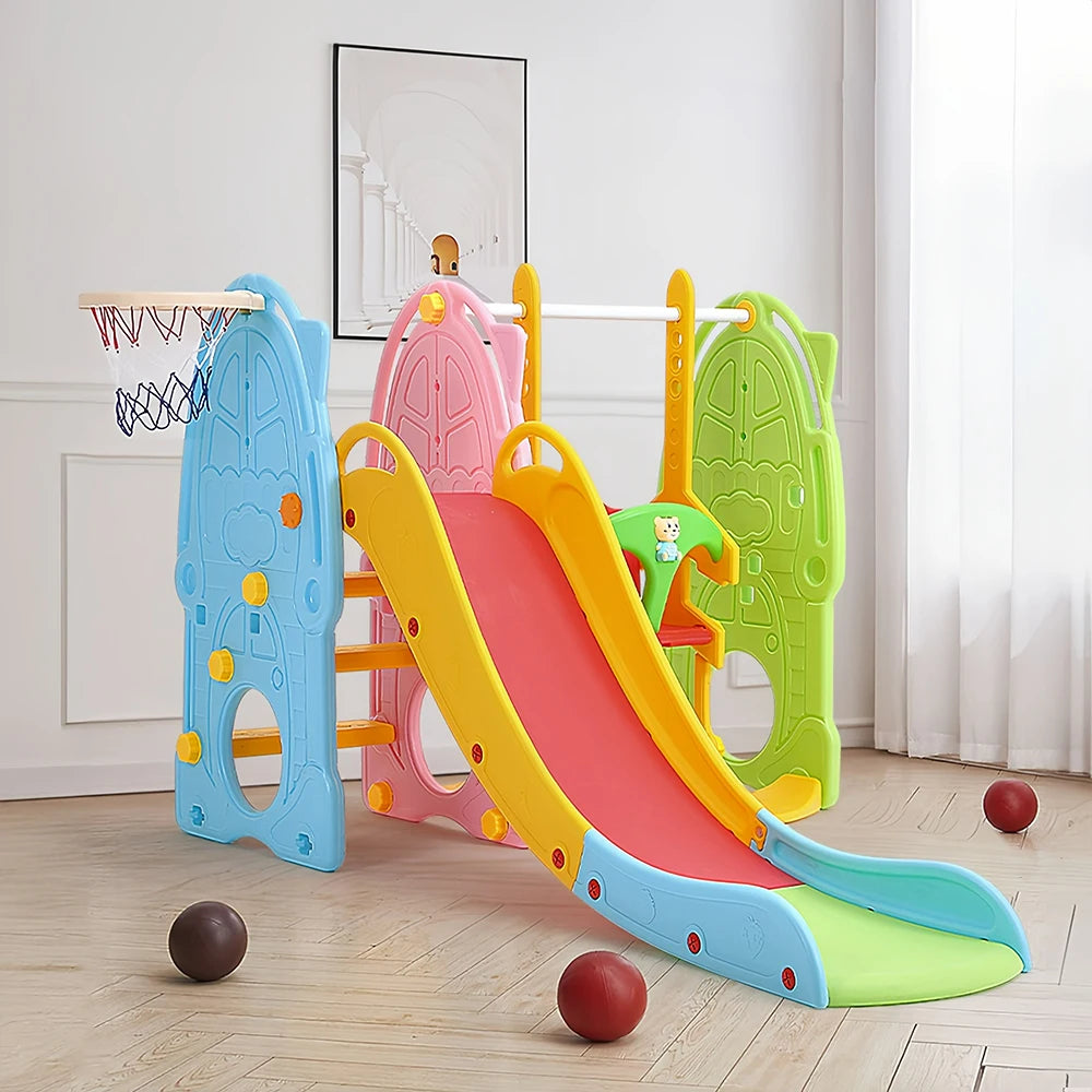 Kidkid Colorful Toddler Swing and Slide Playset - Perfect for Indoor & Outdoor Fun Ages 1-5!