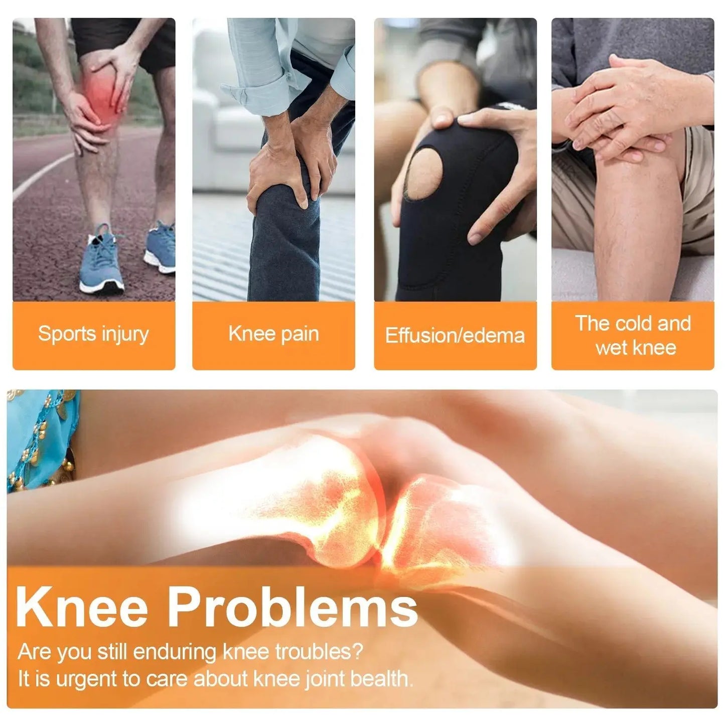 Ultimate Wireless Knee Massager: Soothing Vibration & Constant Temperature Hot Compress for Pain Relief