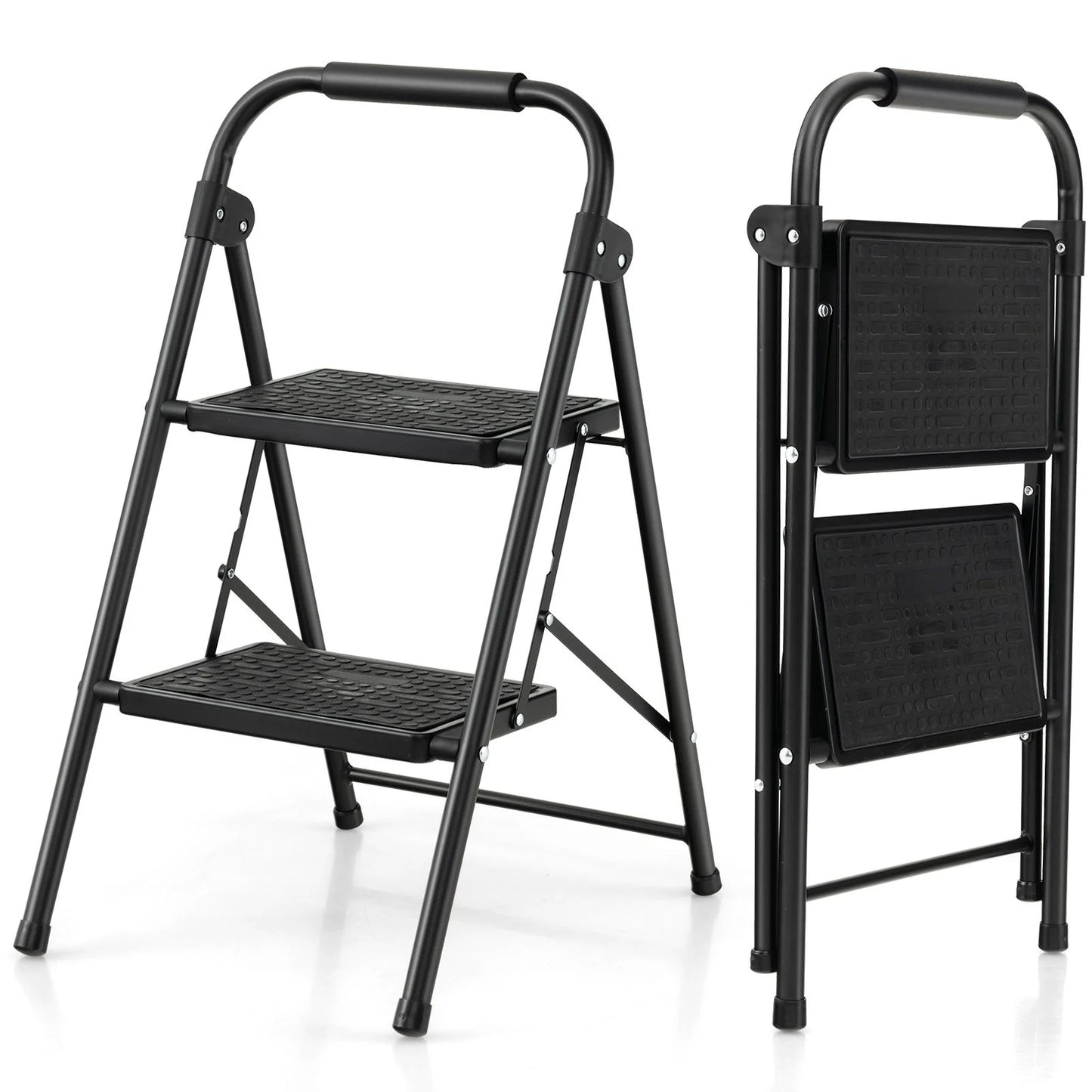 2 Step Folding Ladder with Safe Lock and Hand Grip