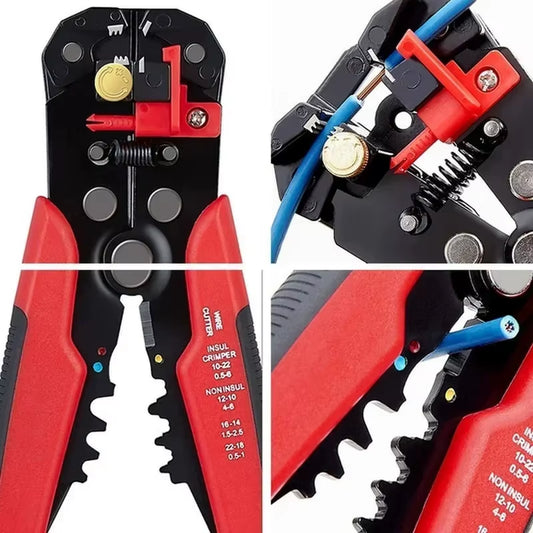 Adjustable Automatic Wire Stripper & Crimper - Multifunctional Hand Tool for Effortless Cable Cutting and Terminal Connections