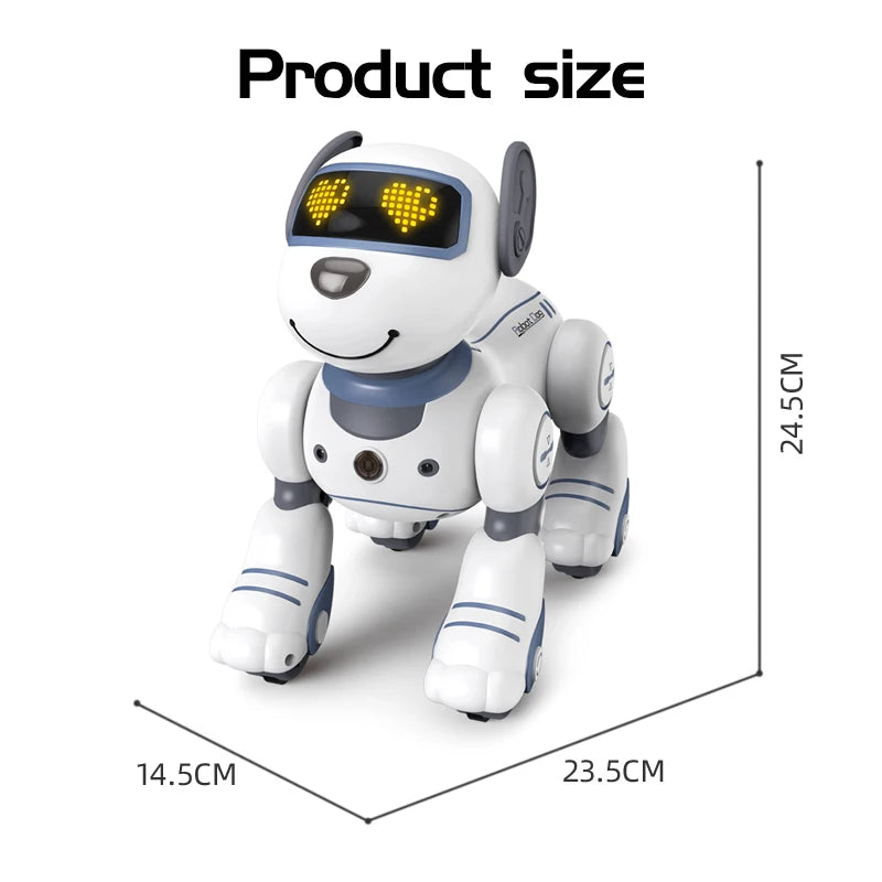 Interactive Pink RC Robot Dog - Voice Command, Programmable Stunts & Music - Perfect Gift for Girls!