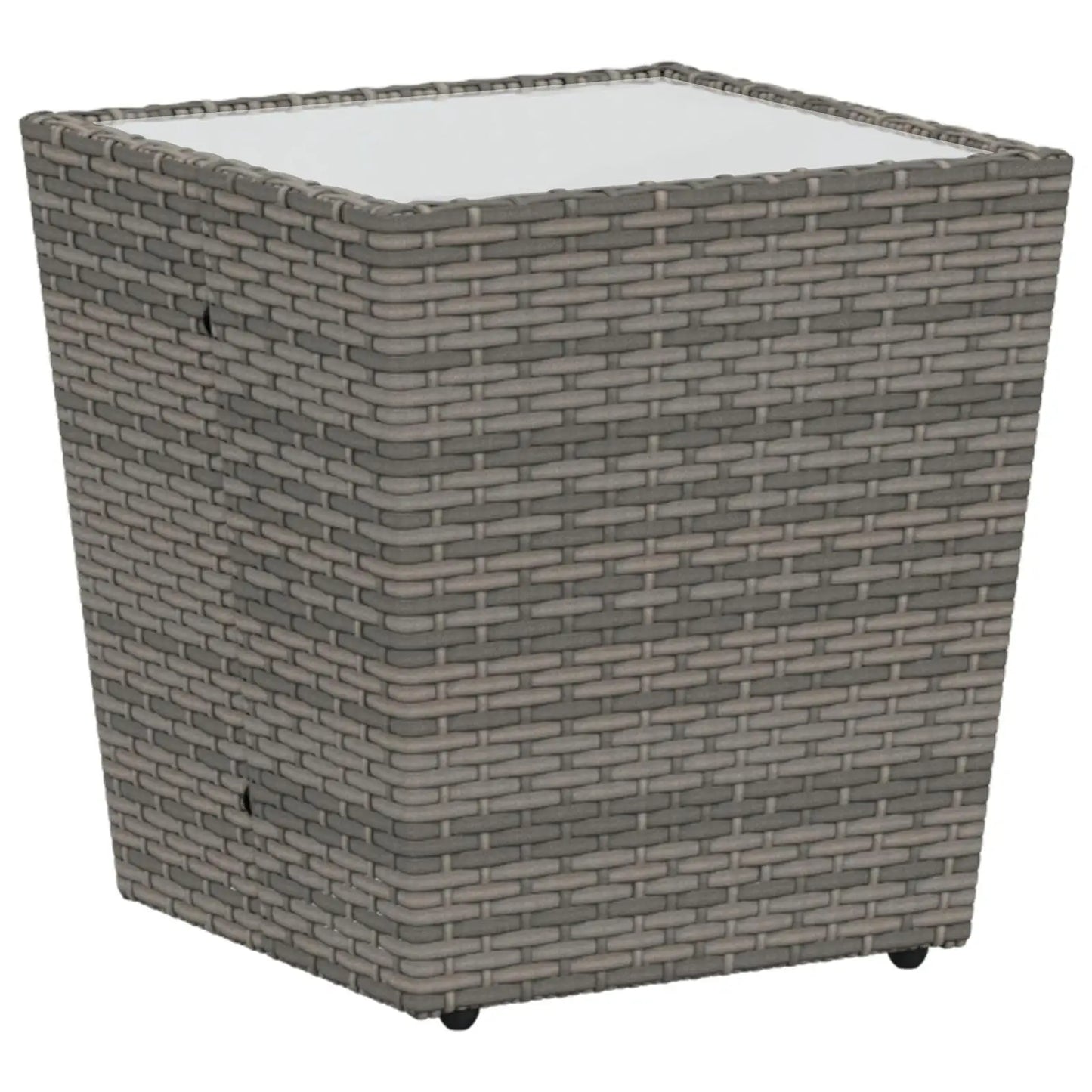 3-Piece Grey Poly Rattan Garden Bistro Set with Cushions for Outdoor Use