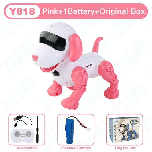 Interactive RC Robot Dog - Voice Command, Programmable, Touch-Sensitive with Music - Perfect Gift for Kids!