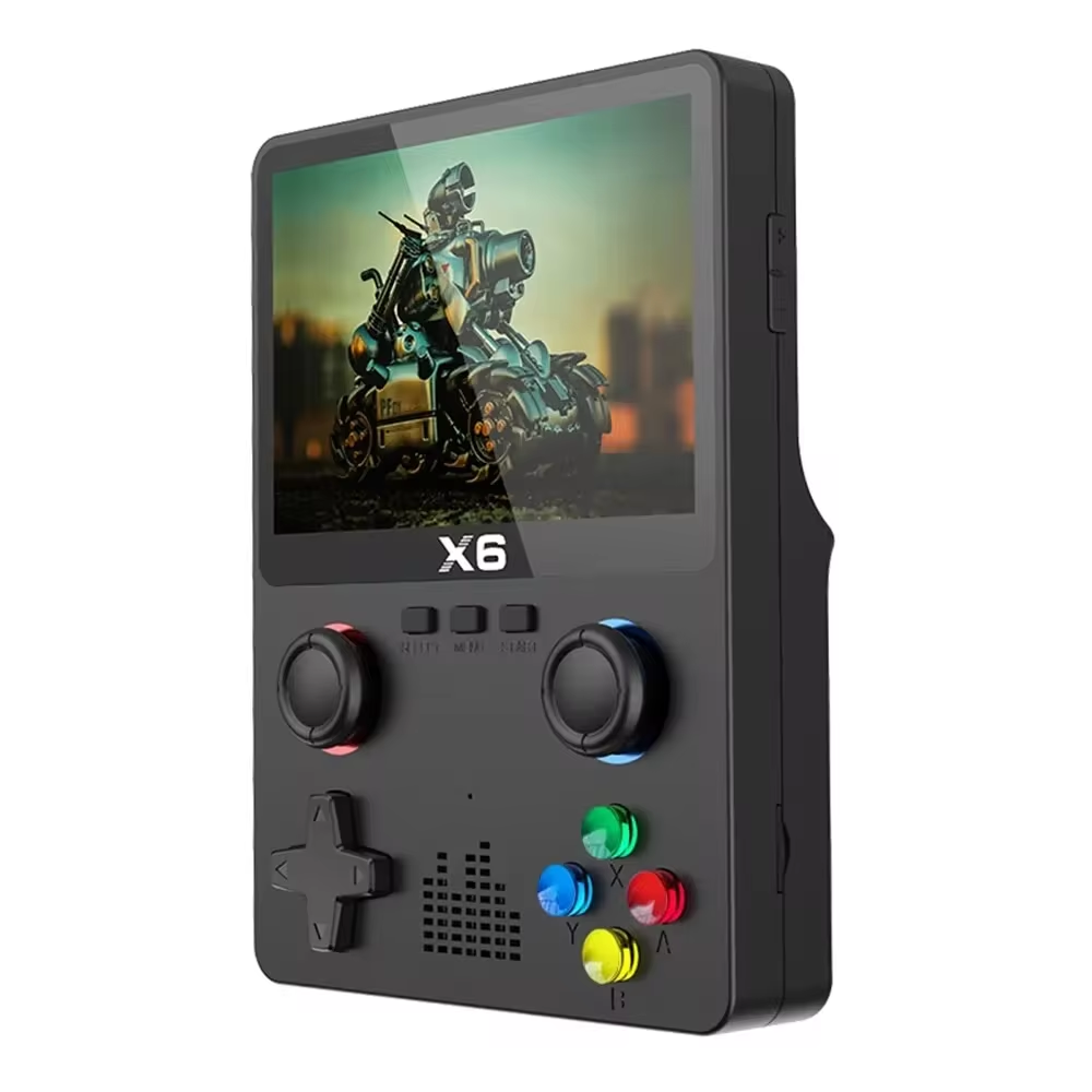 2023 X6 Handheld Game Console - 3.5" IPS Screen, Dual Joystick & 11 Built-in Games - Perfect Gift for Kids!