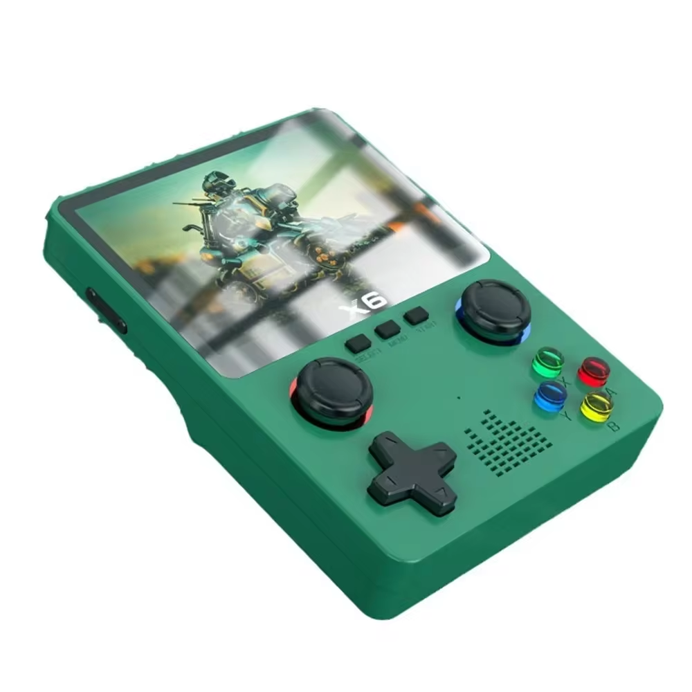 2023 X6 Handheld Game Console - 3.5" IPS Screen, Dual Joystick & 11 Built-in Games - Perfect Gift for Kids!