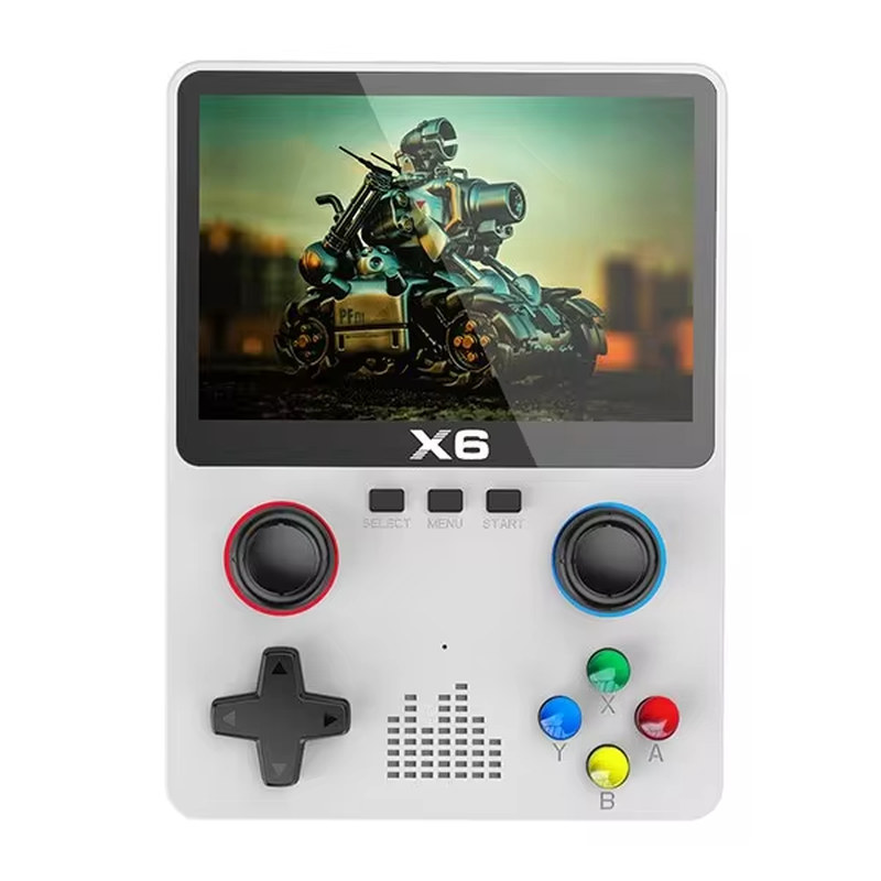 2023 X6 Handheld Game Console - 3.5" IPS Screen, Dual Joystick & 11 Built-in Games - Perfect Gift for Kids!