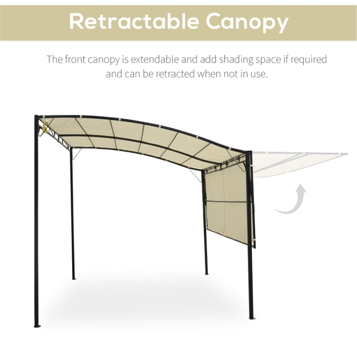 Sturdy Patio Gazebo with UV-Resistant Canopy - Elegant & Durable