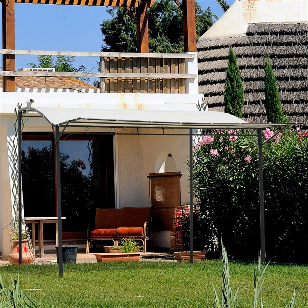 Sturdy Patio Gazebo with UV-Resistant Canopy - Elegant & Durable