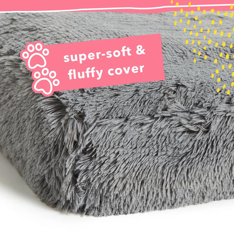 Furry Friends Super Fluffy Grey Pet Bed