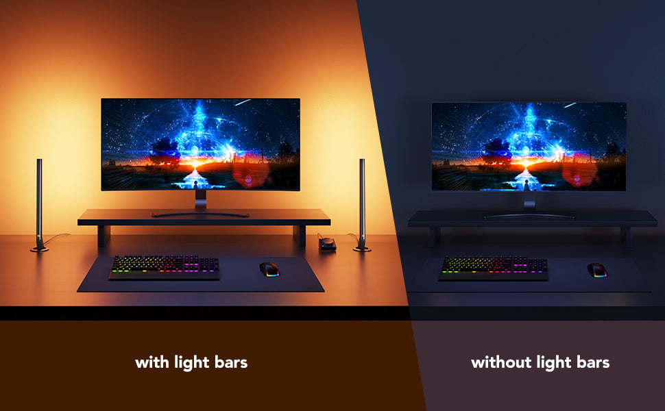Govee RGBIC Gaming Light Bars — Evangelion-Inspired Neon Battle Zone