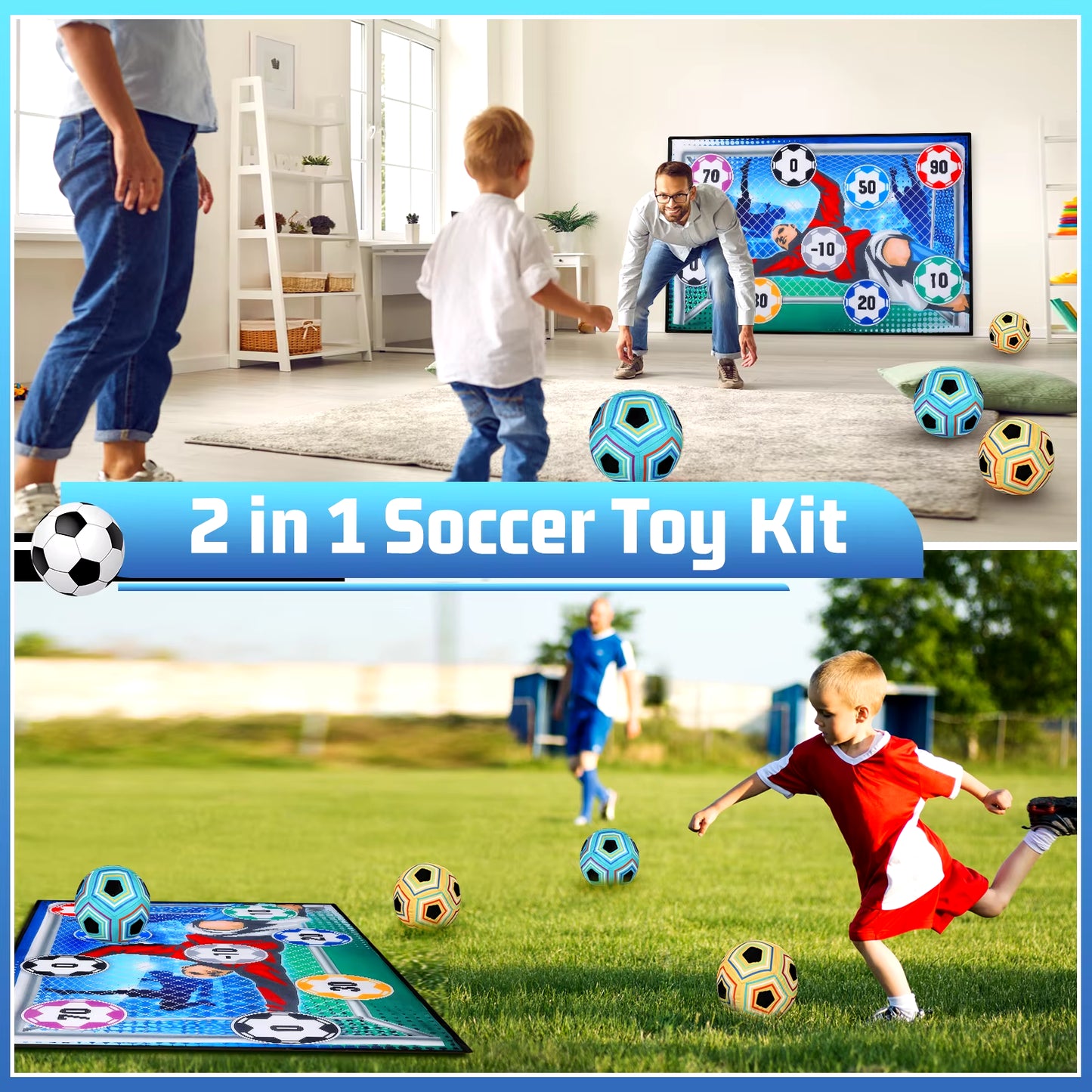 Ultimate Foldable Soccer Game Set for Kids - Indoor & Outdoor Fun for Ages 3-8!