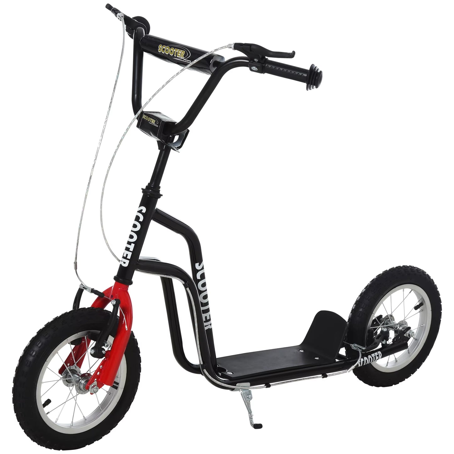 75-80Cm Kids Kick Scooter W/ Adjustable Handlebar Inflatable Wheels