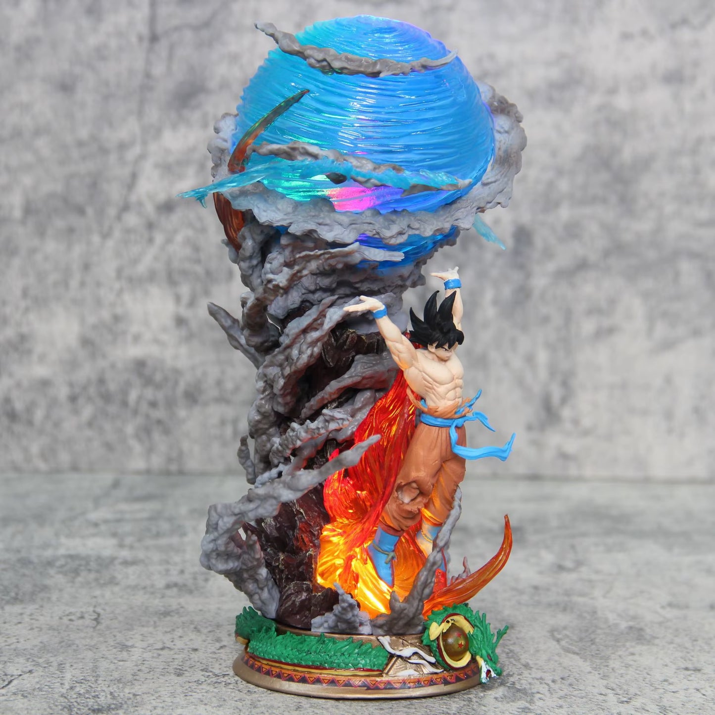 23Cm Anime Dragon Ball Goku Figure Super Spirit Bomb Son Goku Action Figures Gk Pvc Model Collection Model Toys Gifts