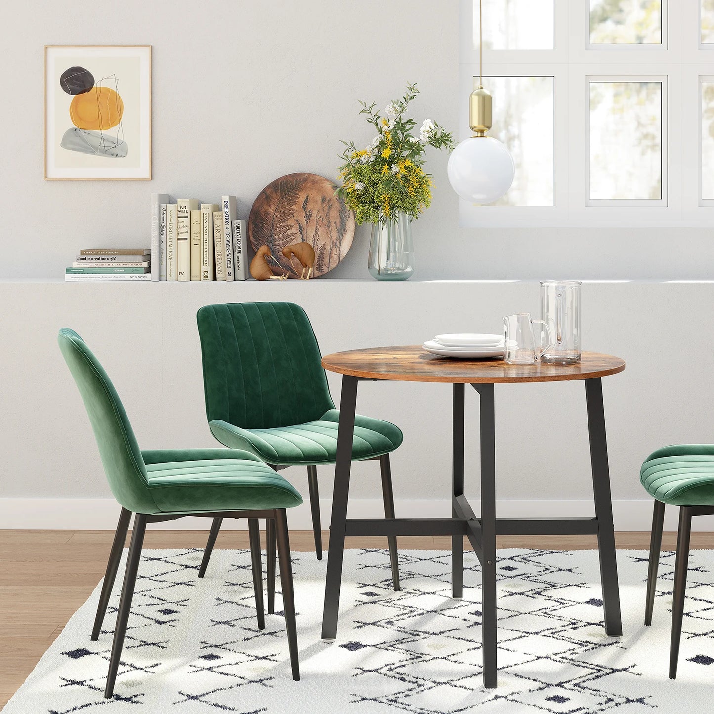 Dining Round Kitchen Table for Living Room, Office, 80 X 75 Cm
