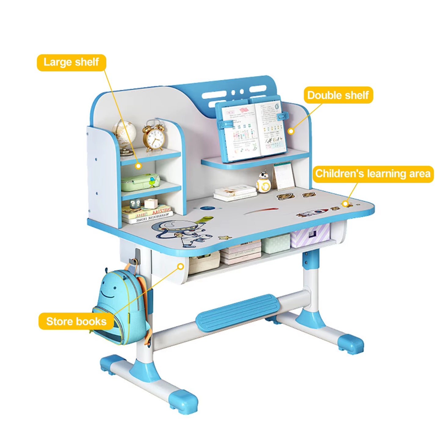 Transform Your Study Space: Ergonomic Adjustable Desk and Chair Set for Growing Students