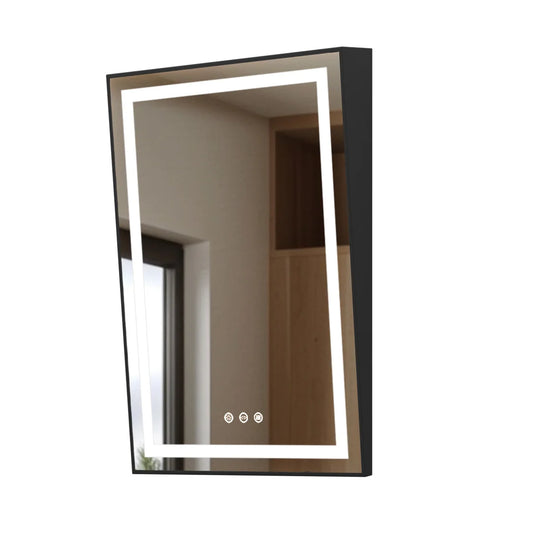 Revolutionary LED Tilt Mirror for Wheelchair Accessible Bathrooms - Anti-Fog & 3 Color Light Options!