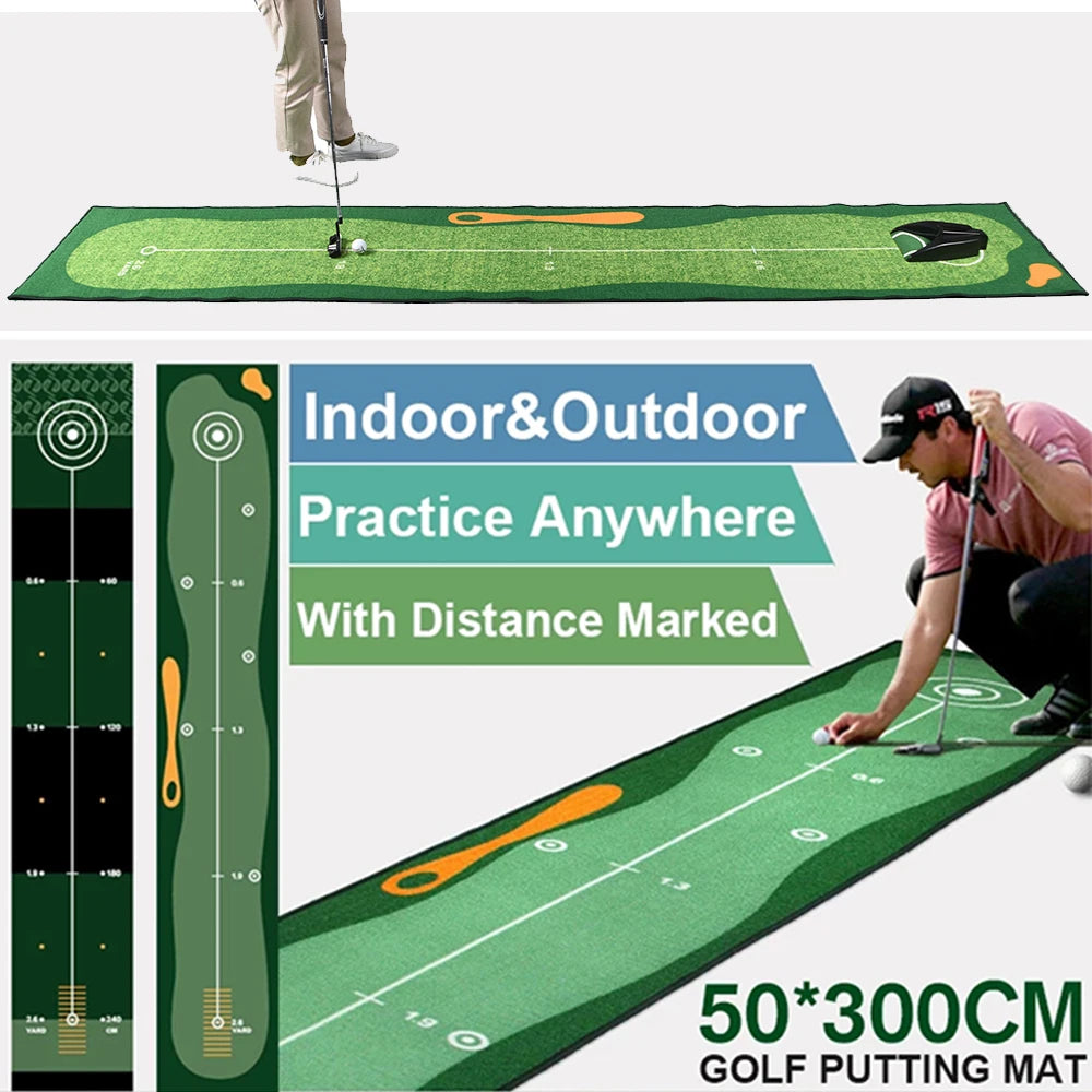 Premium 50x300 cm Indoor Golf Putting Green Mat - Perfect for Home and Office Training