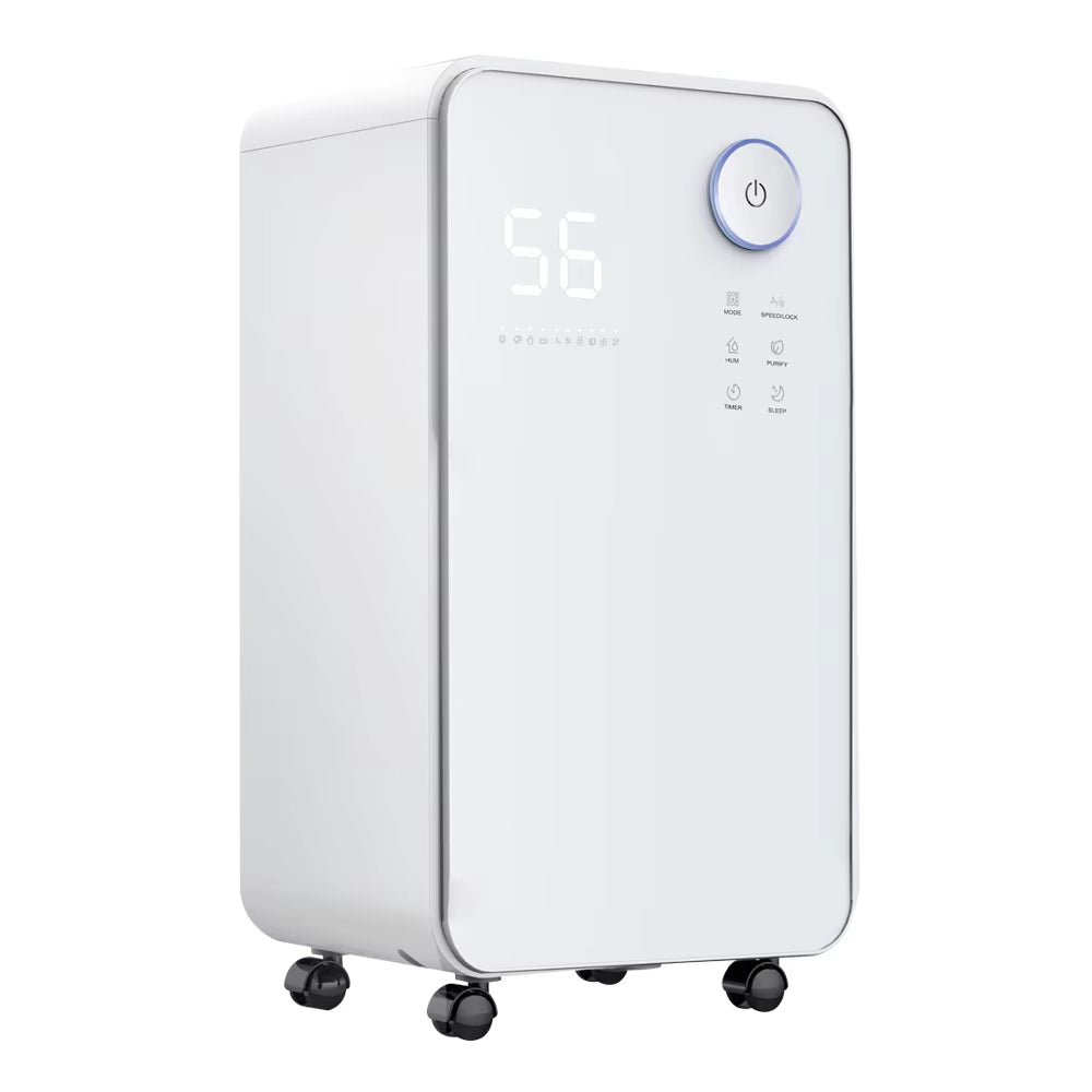 White 16L Low Noise Dehumidifier with Wheels and Wifi