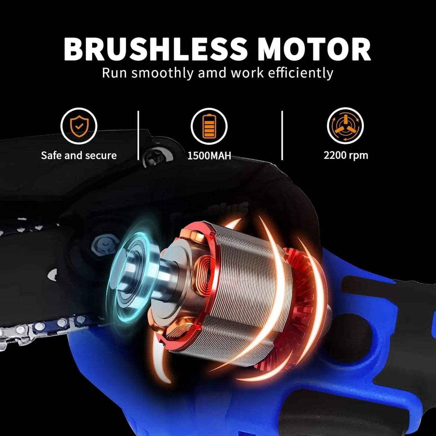 6-Inch Electric High-Power Chainsaw Sharpener for Wood Cutting and Tree Trimming