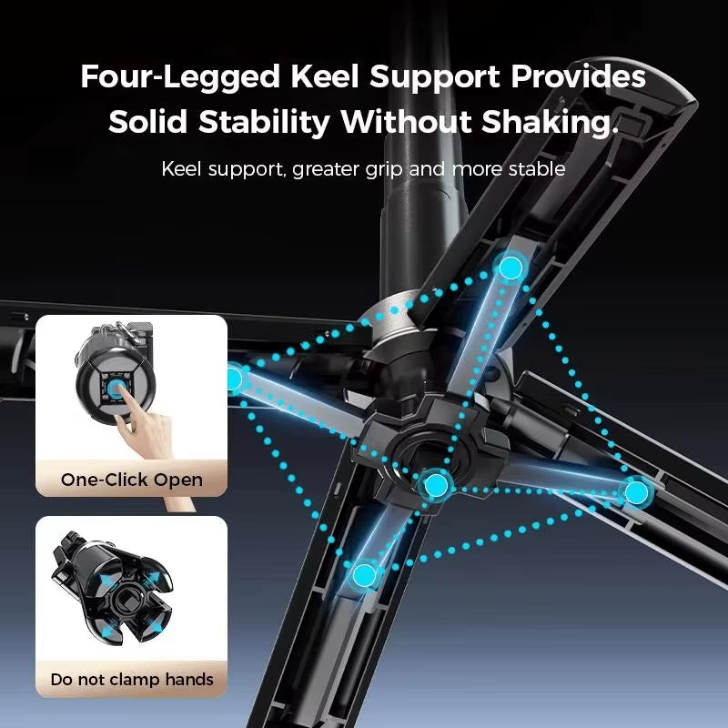 4-In-1 Multifunctional Magnetic Mini Selfie Stick with 360° Rotation Wireless Bluetooth