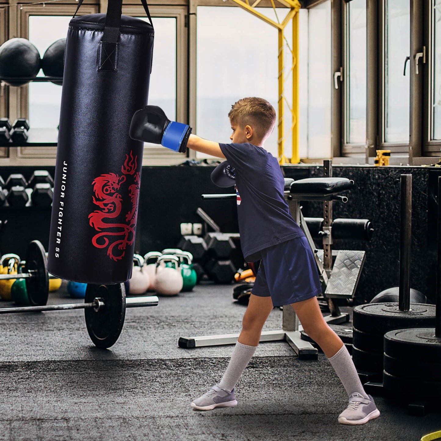 5-Piece Children's Boxing Set with Punching Bag and Gloves