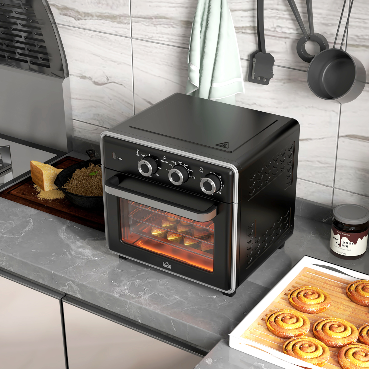 20L Retro Air Fryer Oven - Versatile Convection Cooking Power