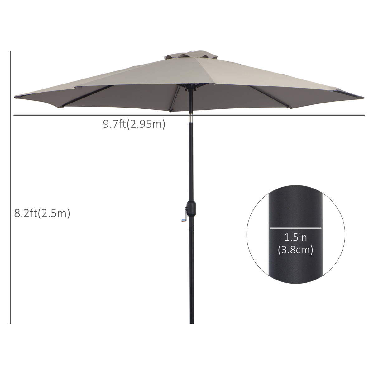 Versatile Wall-Mounted Patio Umbrella - Shelter and Style for Any Space