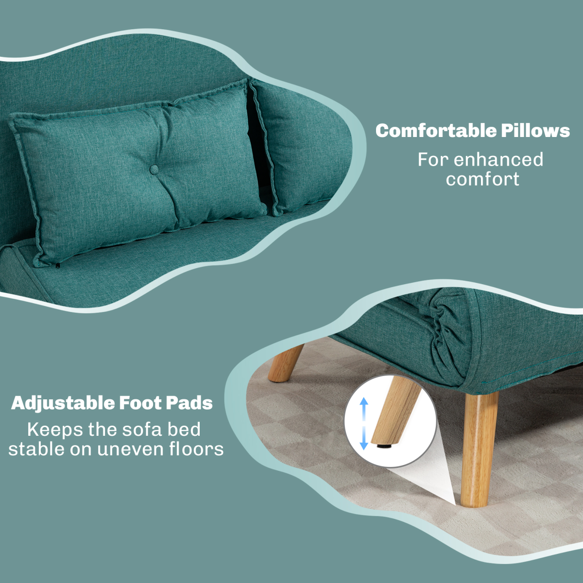 Versatile Green Sofa Bed: Comfort & Style in One Chic Design