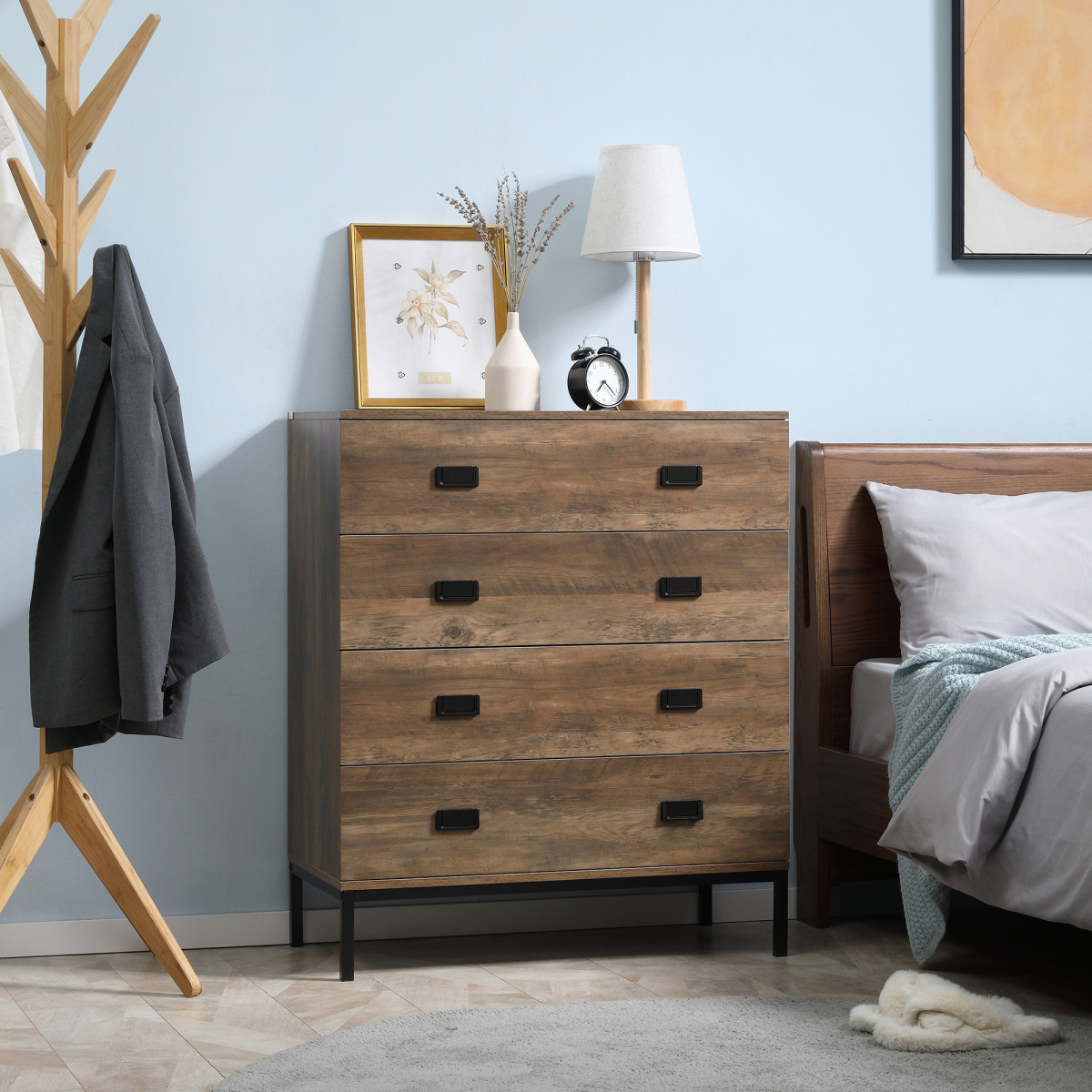 4-Drawer Storage Chest for Bedroom & Living Room - Modern & Sturdy
