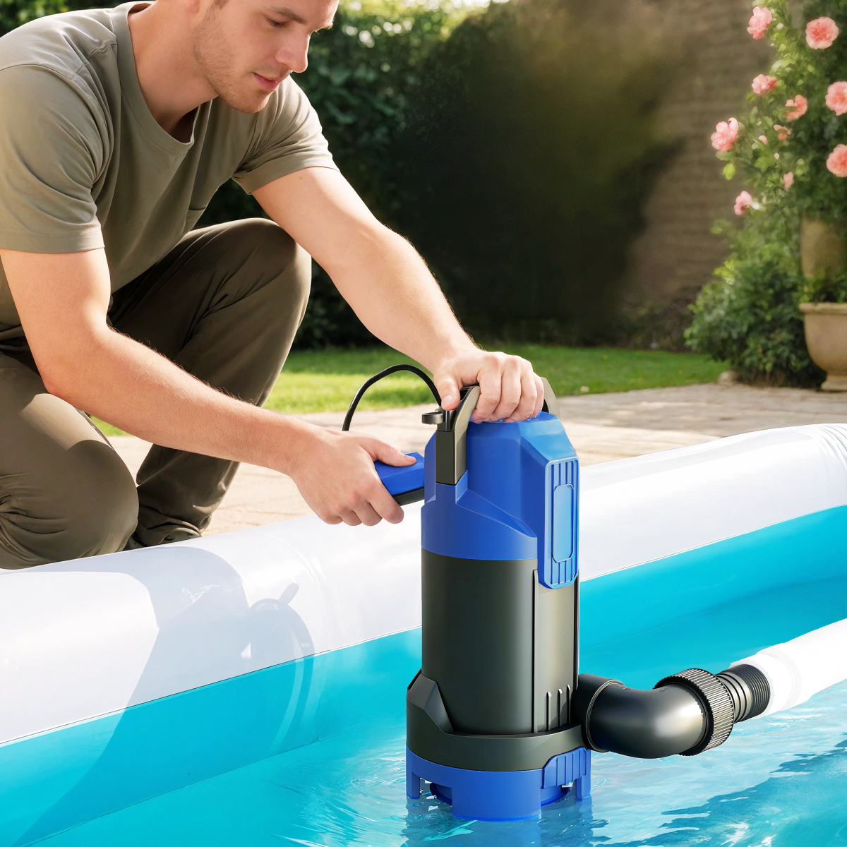 750W High-Performance Electric Water Pump - 20000L/H with Float Switch