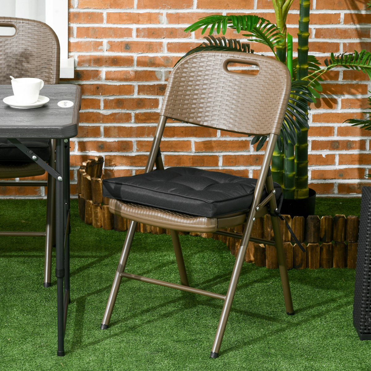 Deluxe 40x40cm Outdoor Seat Cushion with Ties - Perfect for Dining Chairs