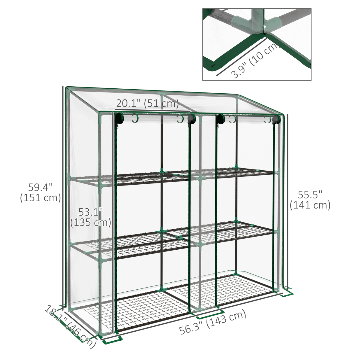 Compact Lean-to Mini Greenhouse: Grow & Organize Your Plants Anywhere