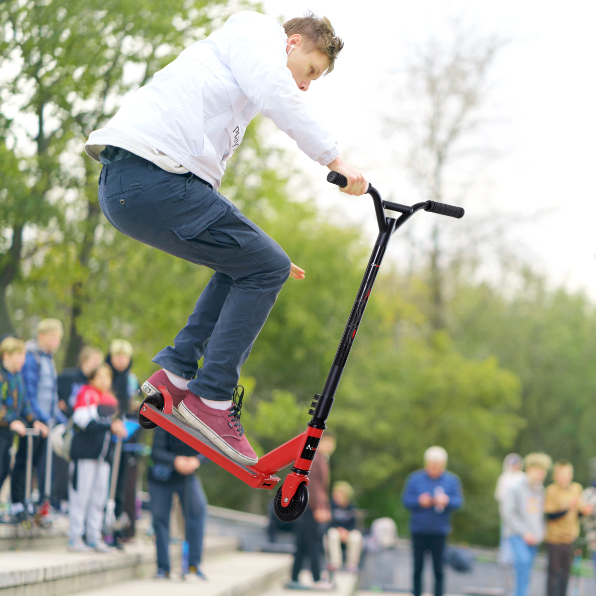Red Stunt Scooter: Complete Trick Scooter for Teens – Safe & Stylish!