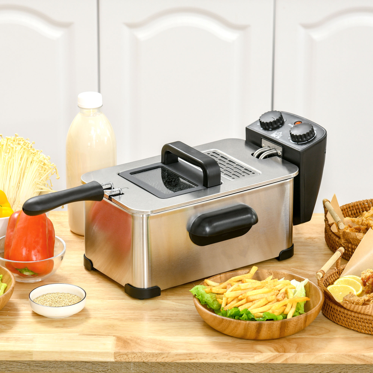 3L Deep Fat Fryer - Transform Your Cooking 2000W Power & Timer
