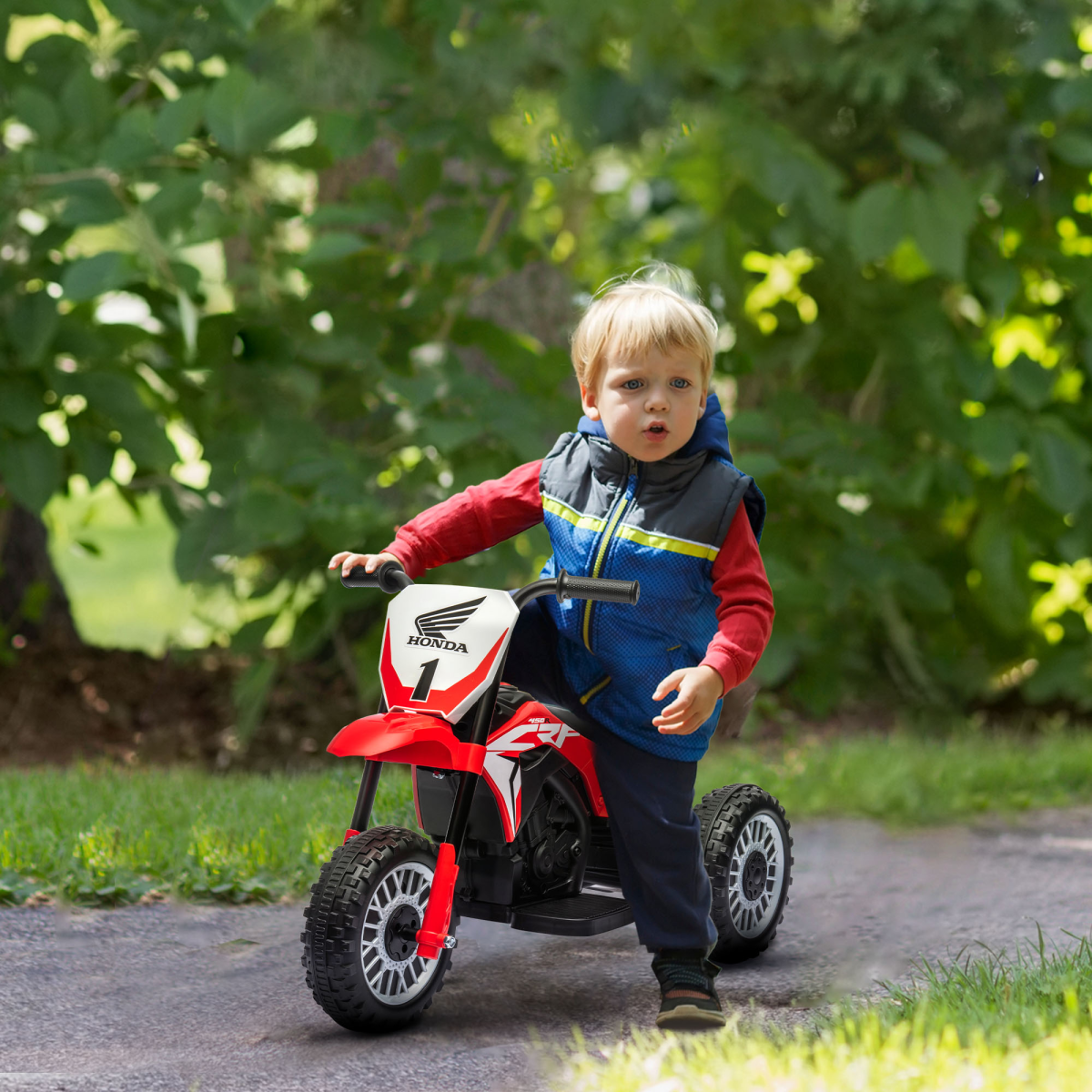 Licensed 6V Honda CRF450RL Kids Electric Ride-On Motorbike - Red