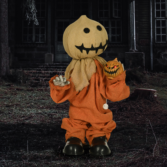 80cm Outdoor Halloween Witch Prop with Light-Up Eyes (Battery-Operated)