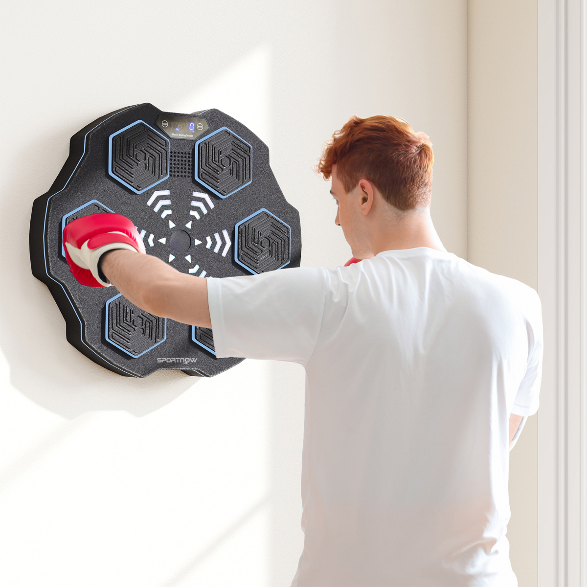 SPORTNOW Smart Boxing Machine: Bluetooth, LED Lights & 9 Speed Levels