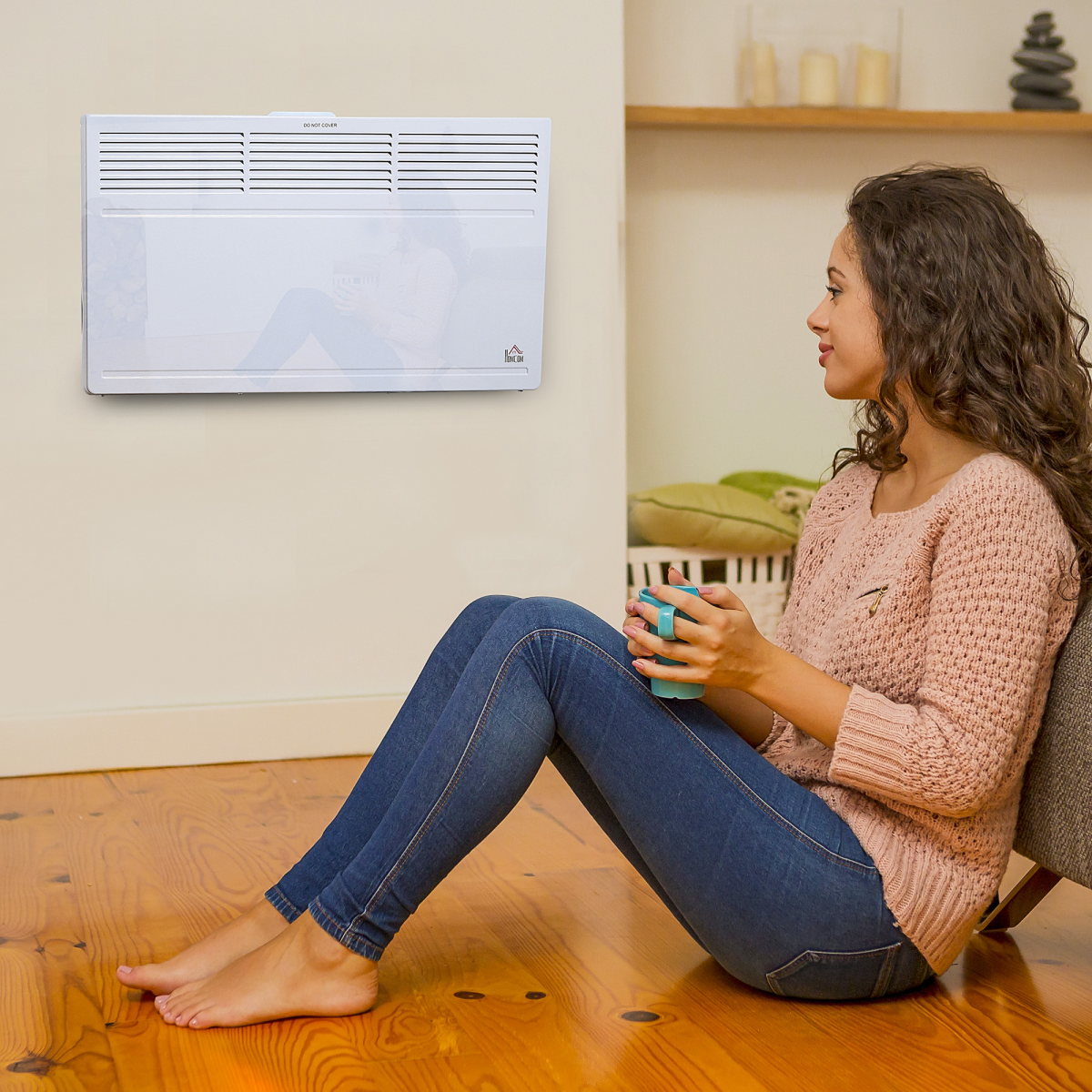 Versatile Electric Convector Heater: Freestanding & Wall-Mounted Comfort