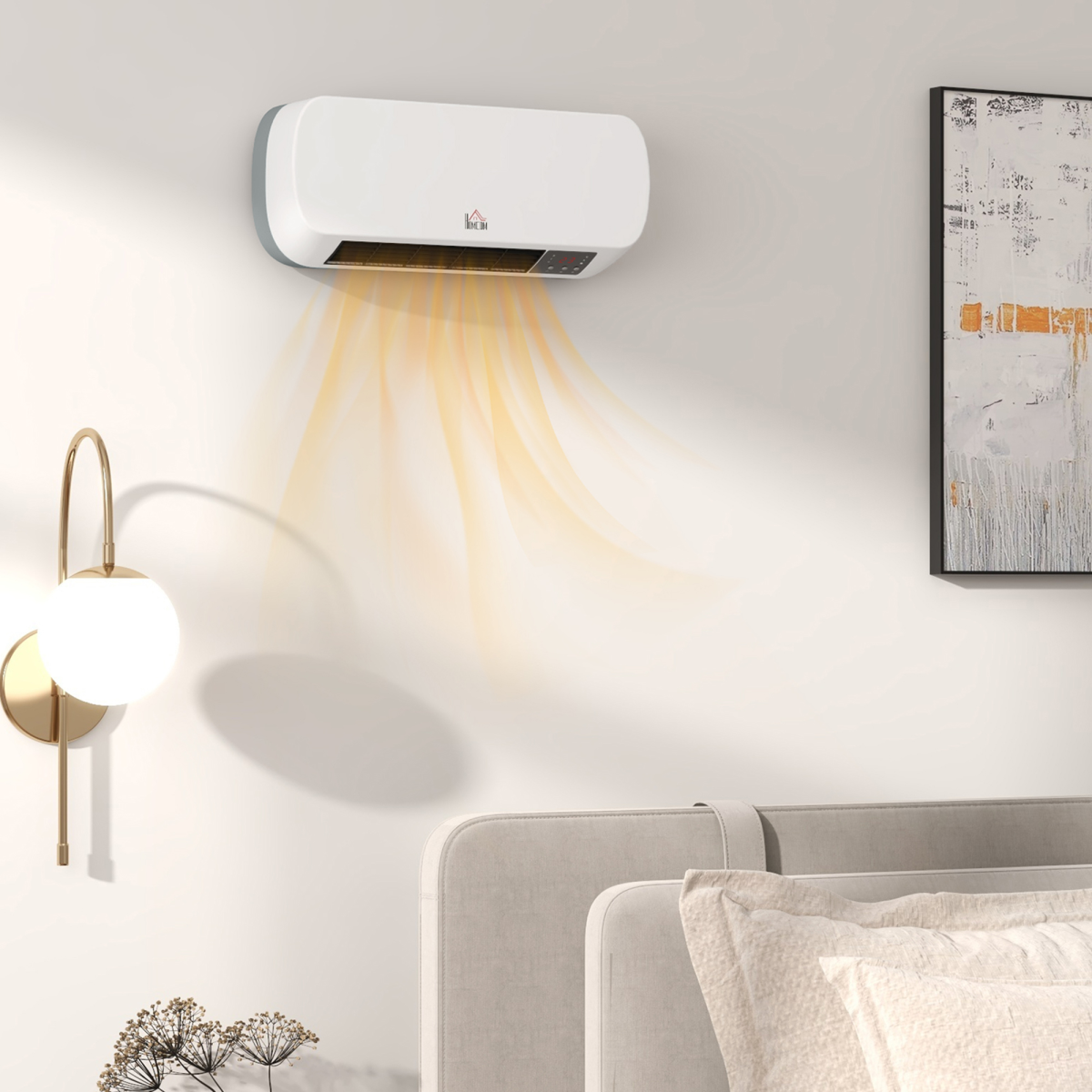 Wall-Mounted Electric Heater with Timer & Overheat Protection