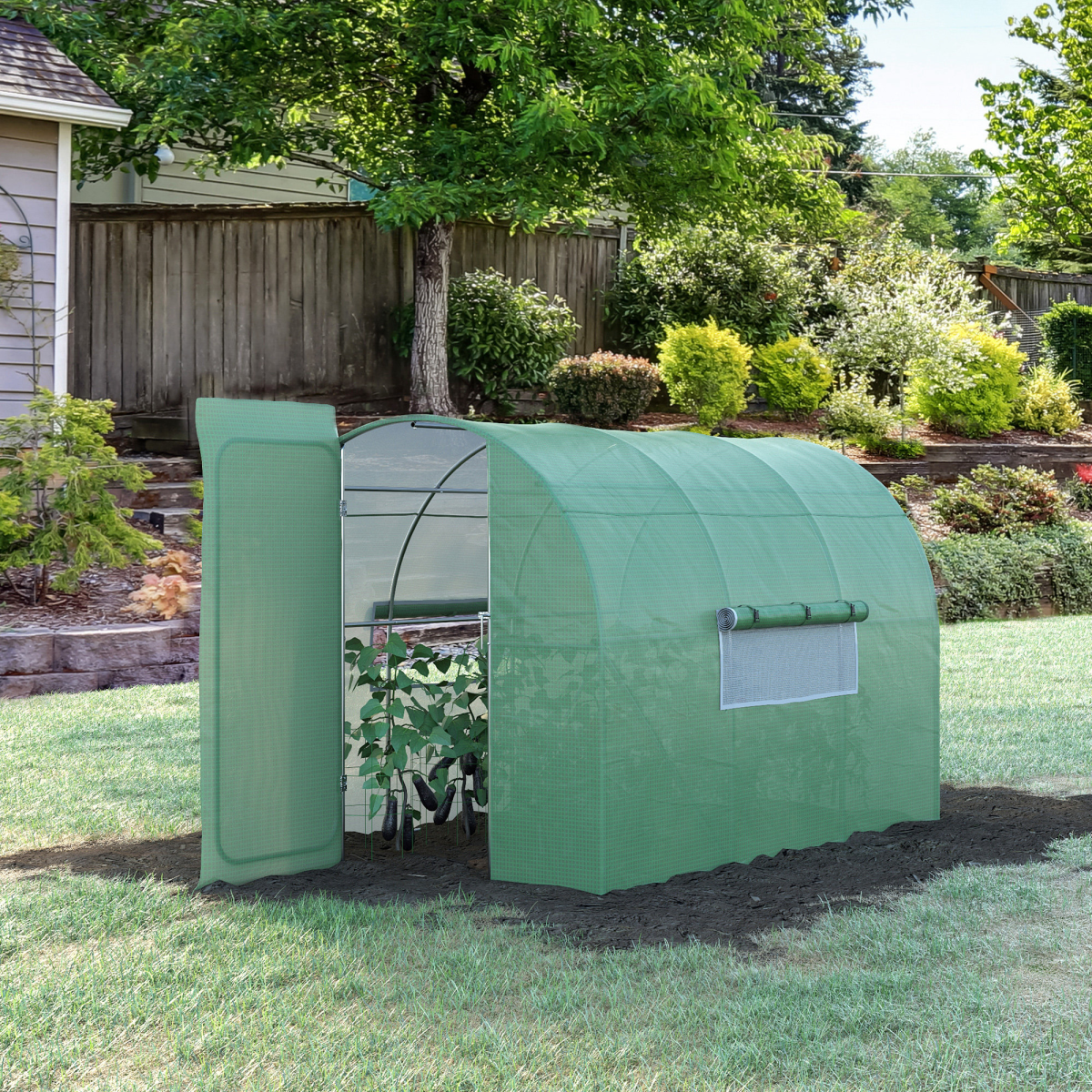 3x2m Reinforced Walk-In Polytunnel—Steel Frame